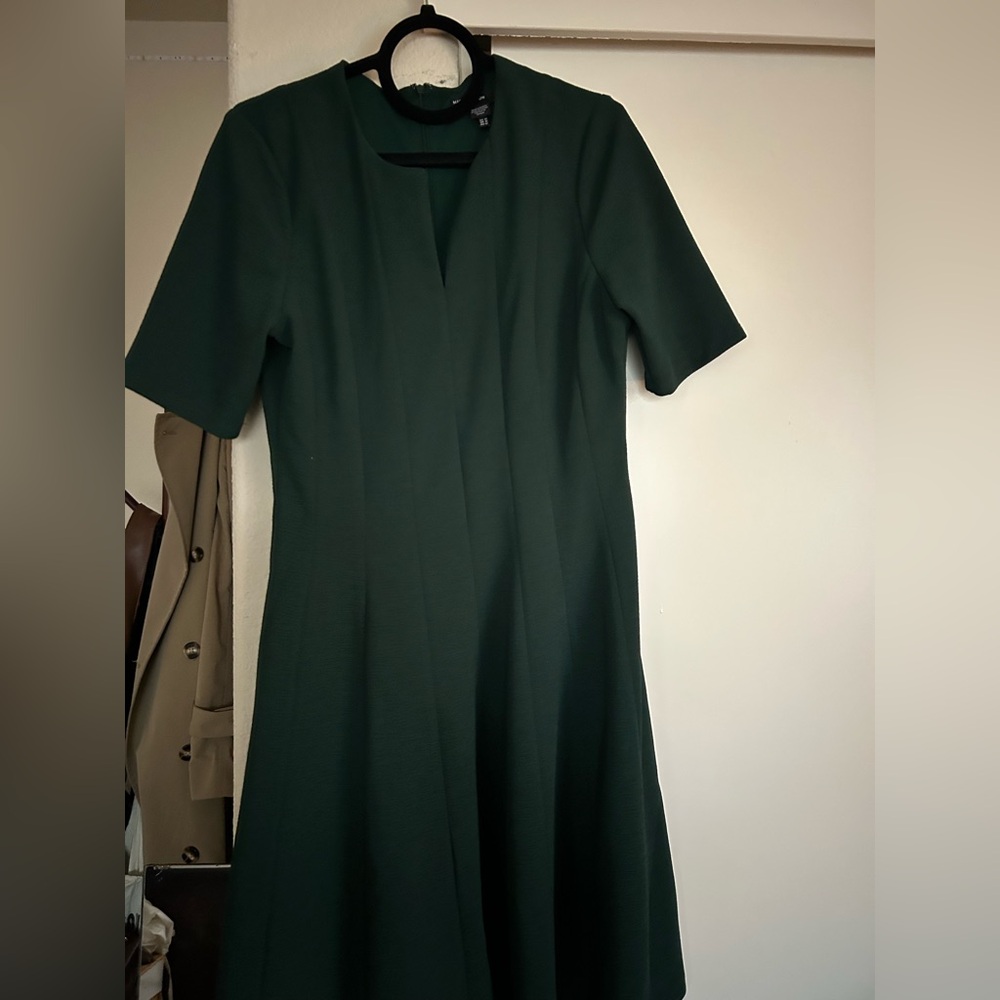 Maggy London Forest Green Short Sleeve Dress